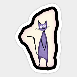 scary cat Sticker